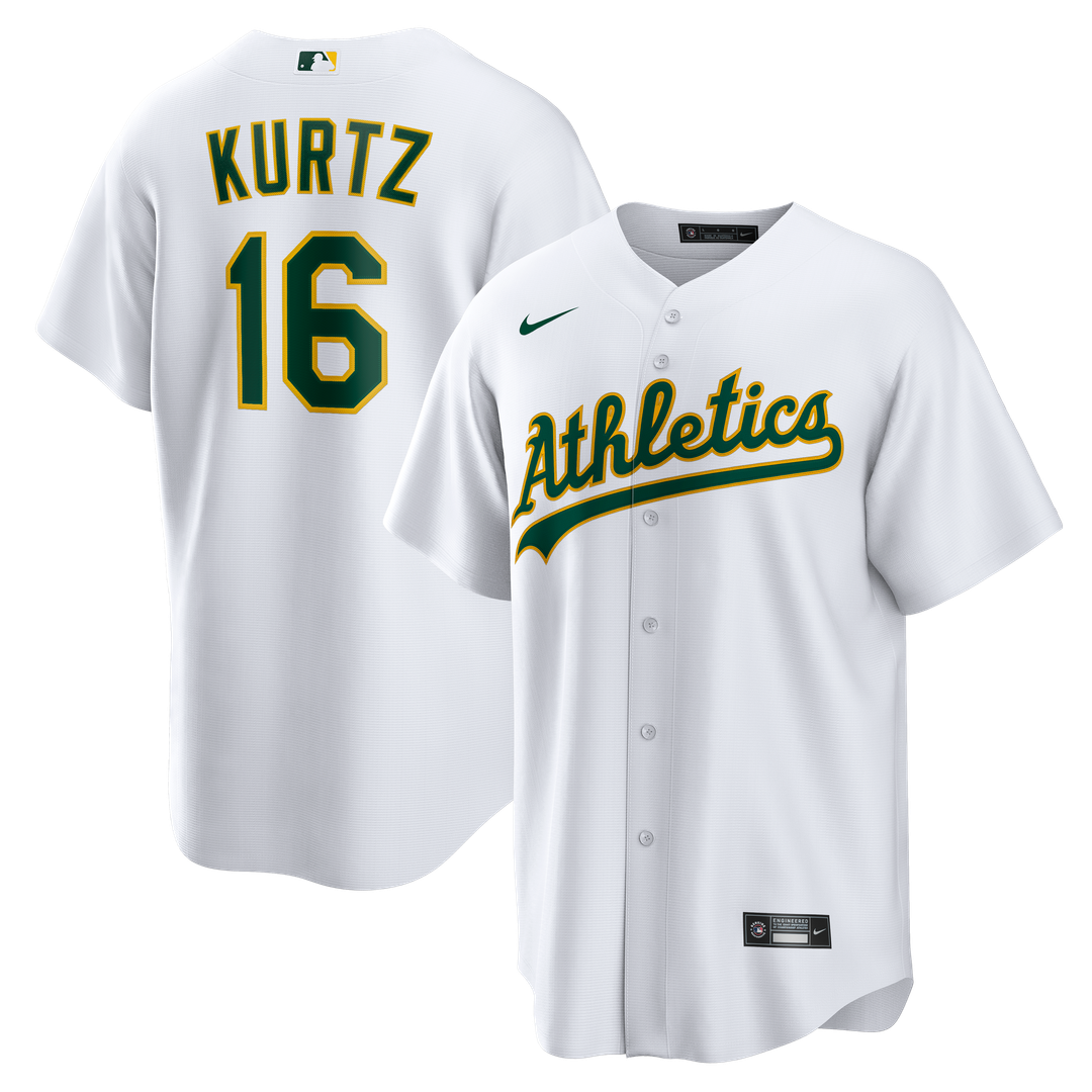 Nick Kurtz Athletics Nike Home Player Replica Jersey - White