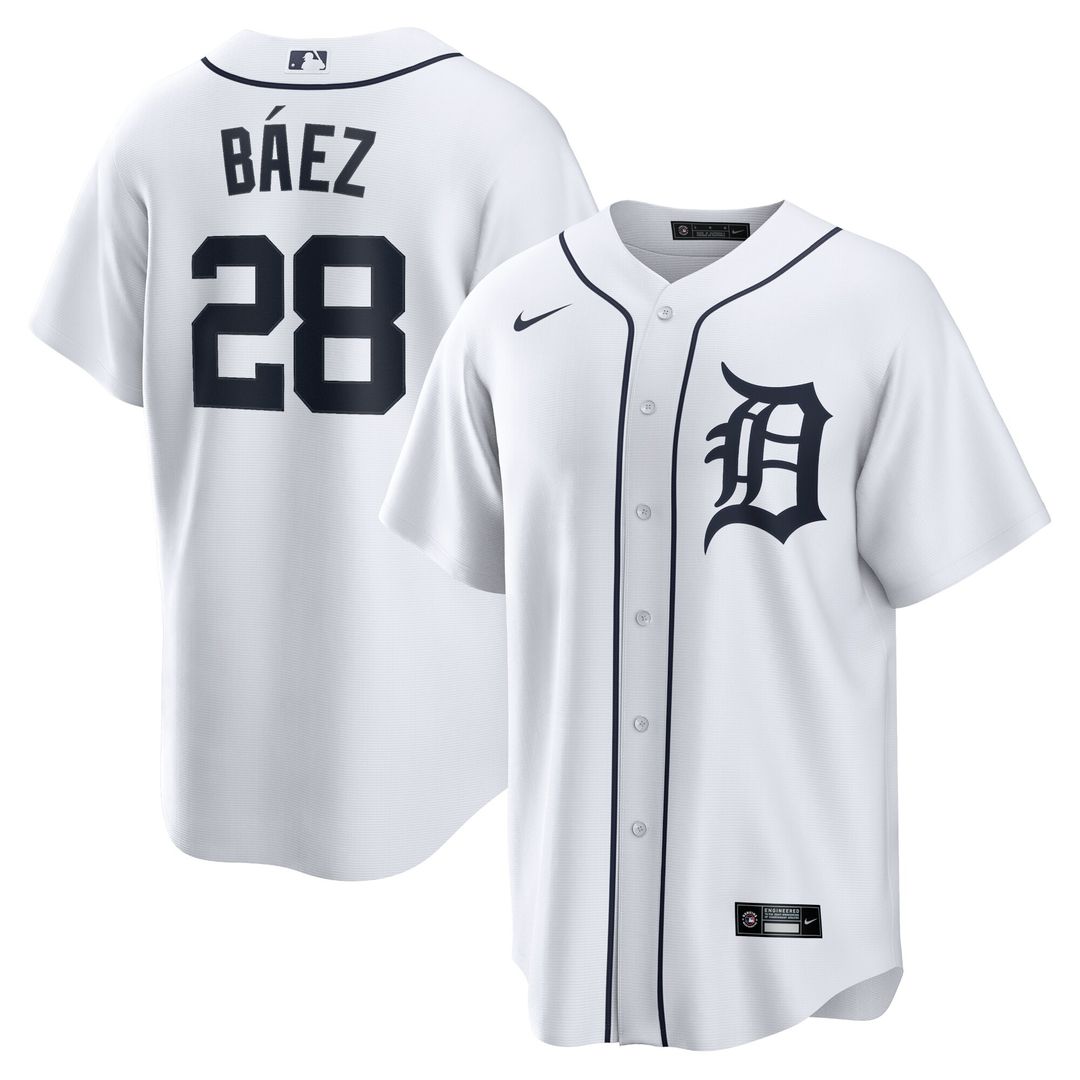 Javier Baez Detroit Tigers Nike Home Player Replica Jersey - White