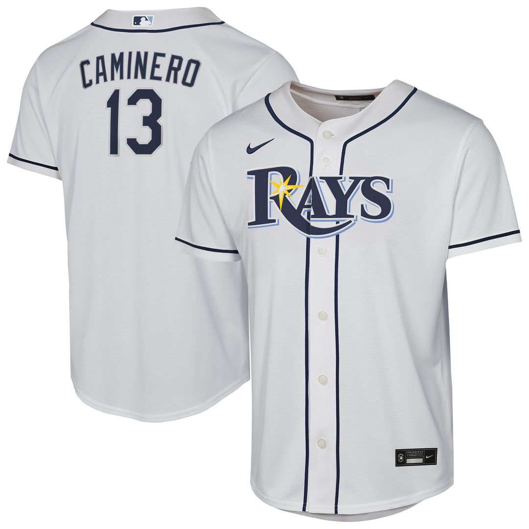 Junior Caminero Tampa Bay Rays Nike Youth Home Player Replica Jersey - White