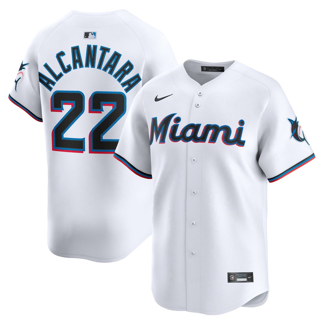 Sandy Alcantara Miami Marlins Nike Home Player Limited Jersey - White