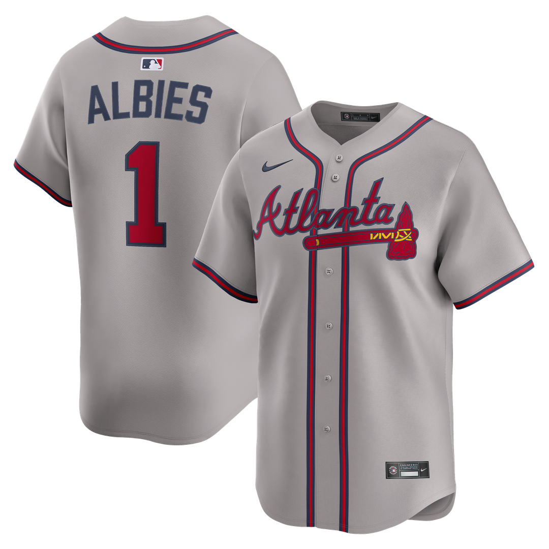 Ozzie Albies Atlanta Braves Nike Road Player Limited Jersey - Gray