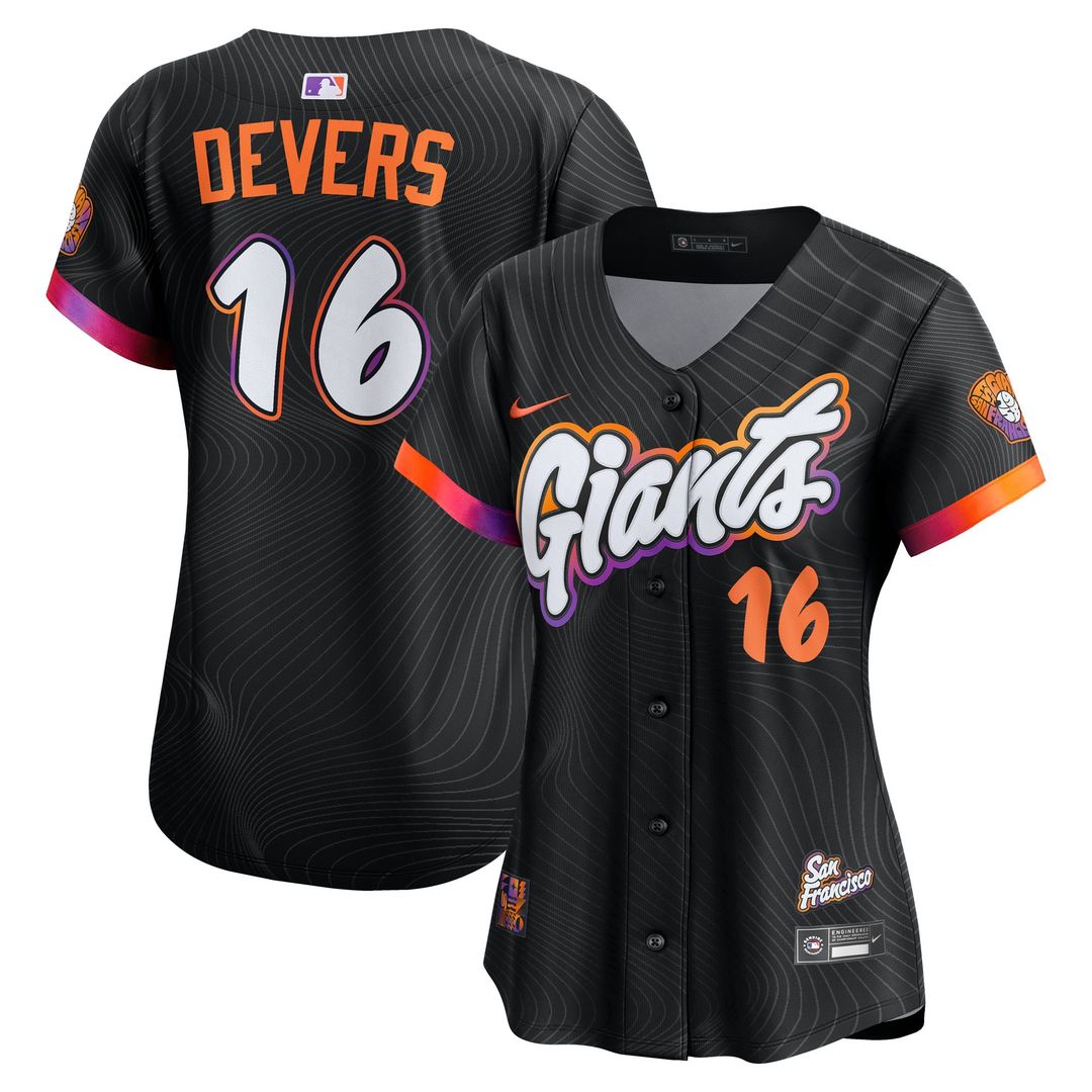 Rafael Devers San Francisco Giants Nike Women's 2025 City Connect Player Limited Jersey - Black