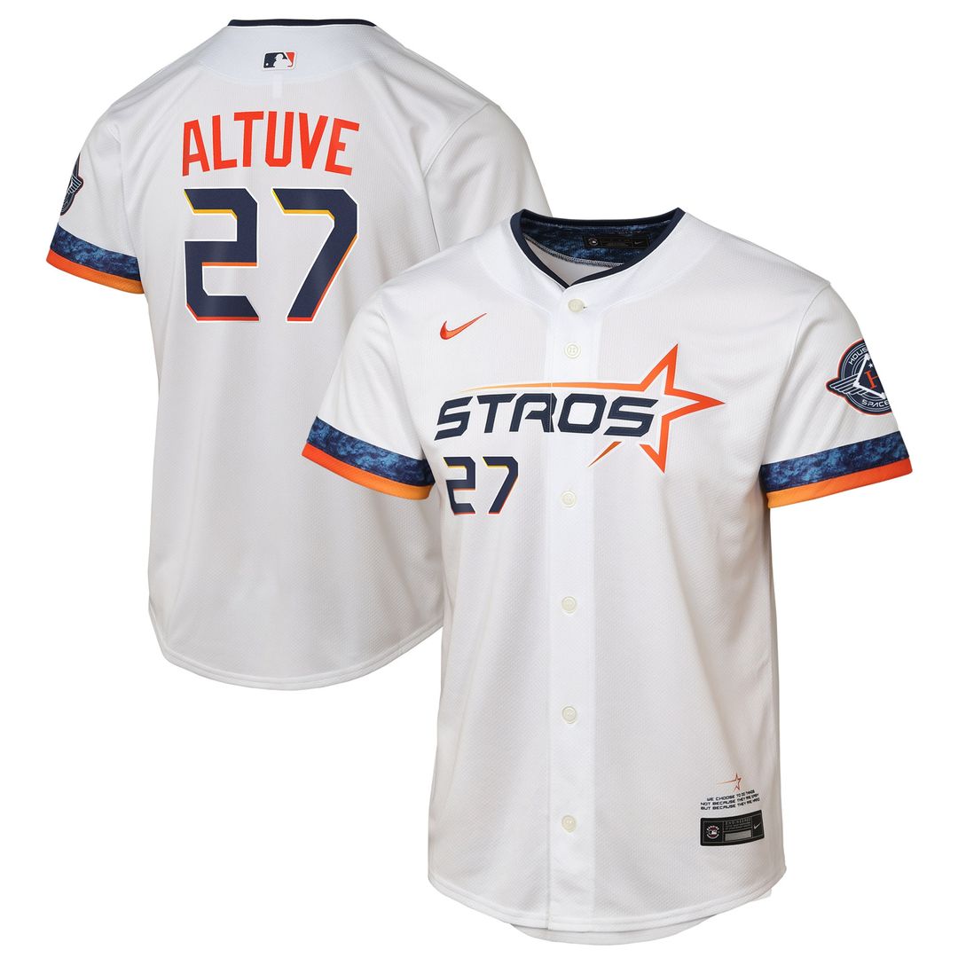 Jose Altuve Houston Astros Nike Youth 2025 City Connect Player Limited Jersey - White