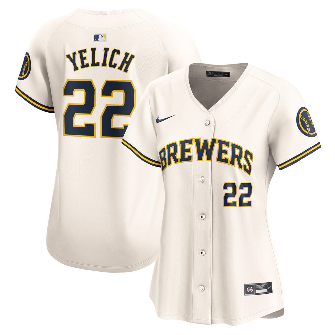 Christian Yelich Milwaukee Brewers Nike Women's Home Player Limited Jersey - Cream