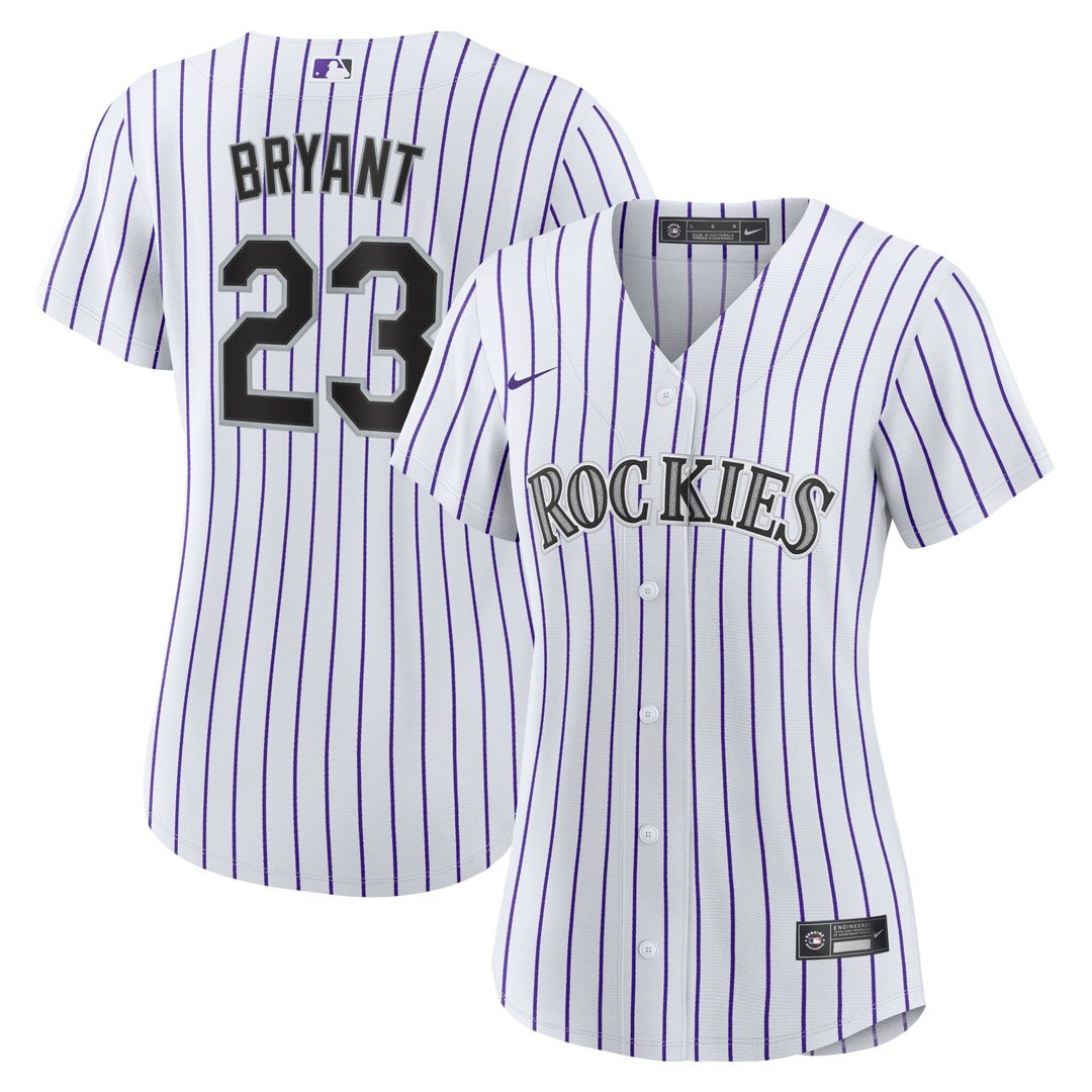 Kris Bryant Colorado Rockies Nike Women's Player Replica Jersey - White/Purple