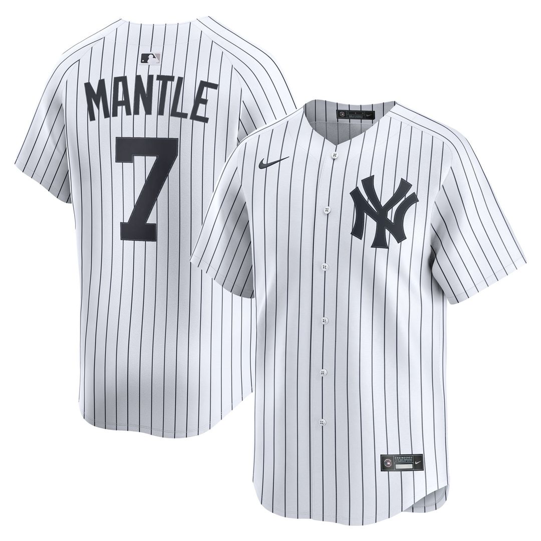 Mickey Mantle New York Yankees Nike Home Player Limited Jersey - White