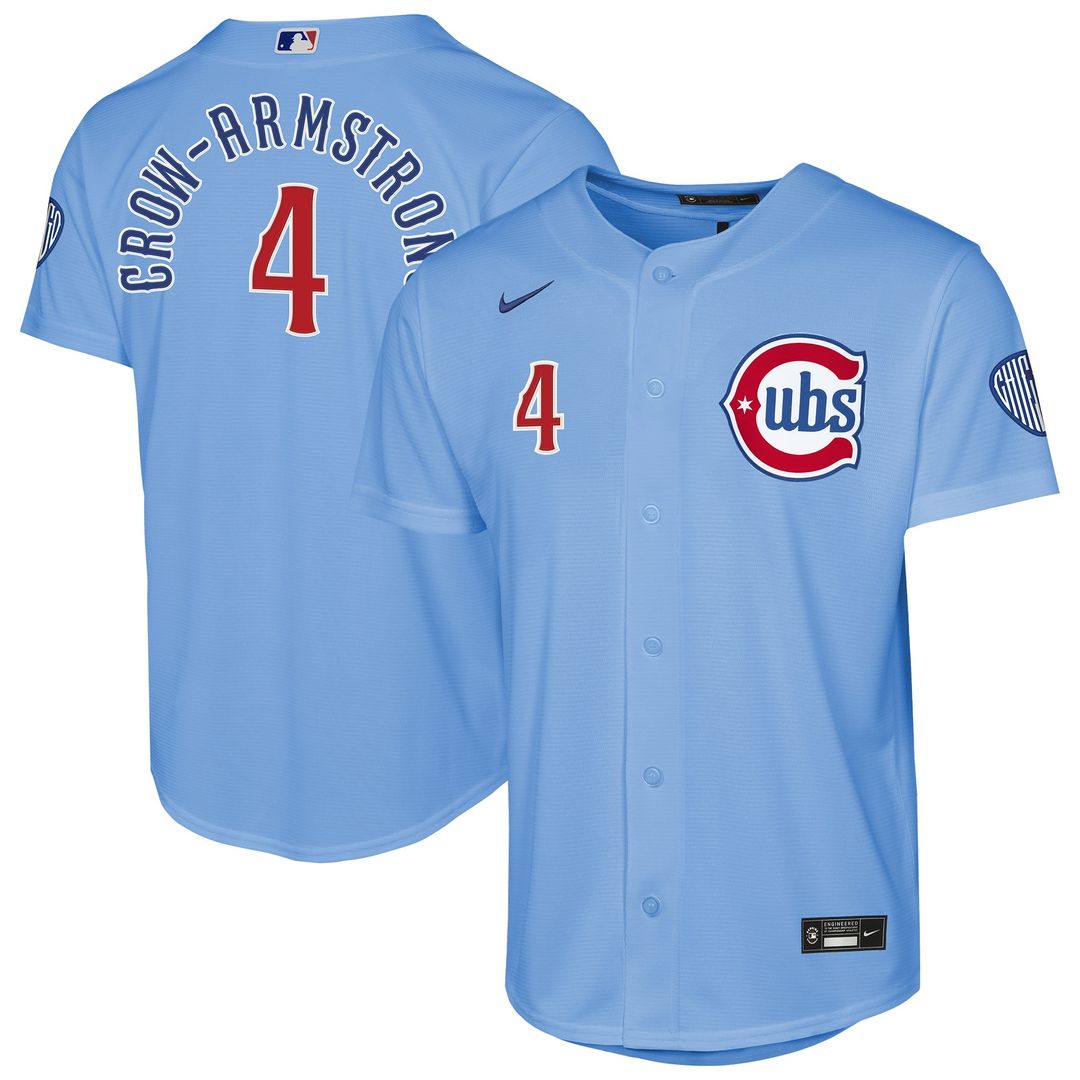 Pete Crow - Armstrong Chicago Cubs Nike Youth Alternate 2 Stadium Jersey - Light Blue
