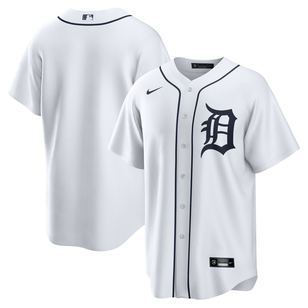 Detroit Tigers Nike Home Team Replica Jersey - White