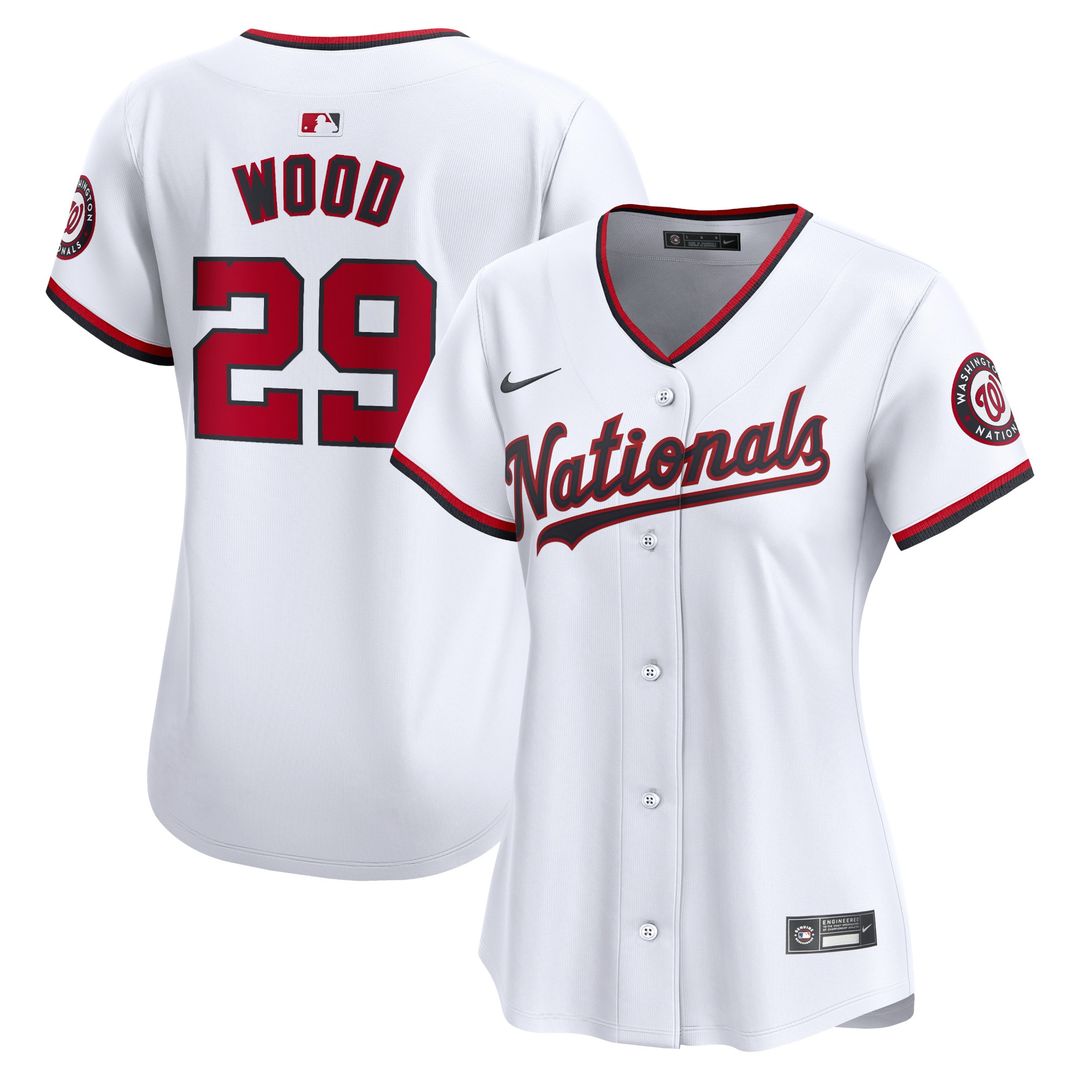 James Wood Washington Nationals Nike Women's Home Player Limited Jersey - White