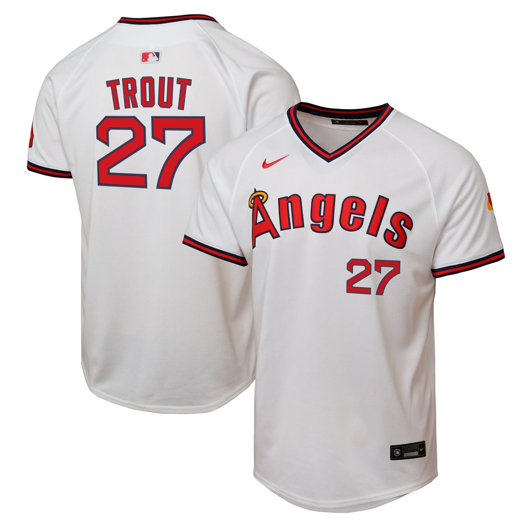 Mike Trout Los Angeles Angels Nike Youth Alternate 2 Player Limited Jersey - White