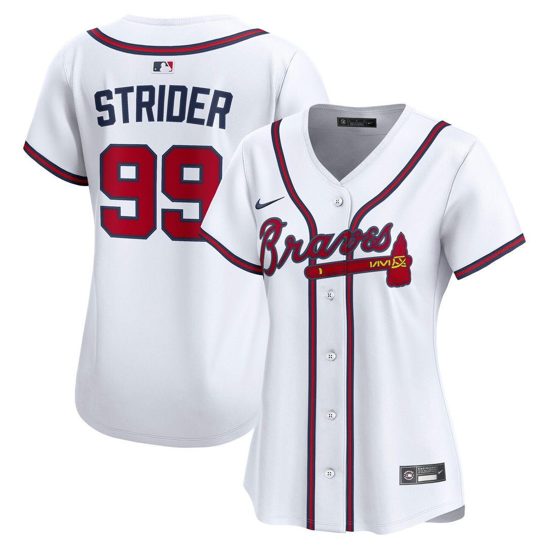 Spencer Strider Atlanta Braves Nike Women's Home Player Limited Jersey - White