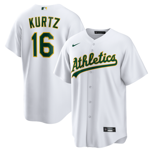 Nick Kurtz Athletics Nike Home Player Replica Jersey - White