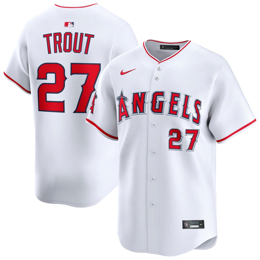 Mike Trout Los Angeles Angels Nike Home Player Limited Jersey - White