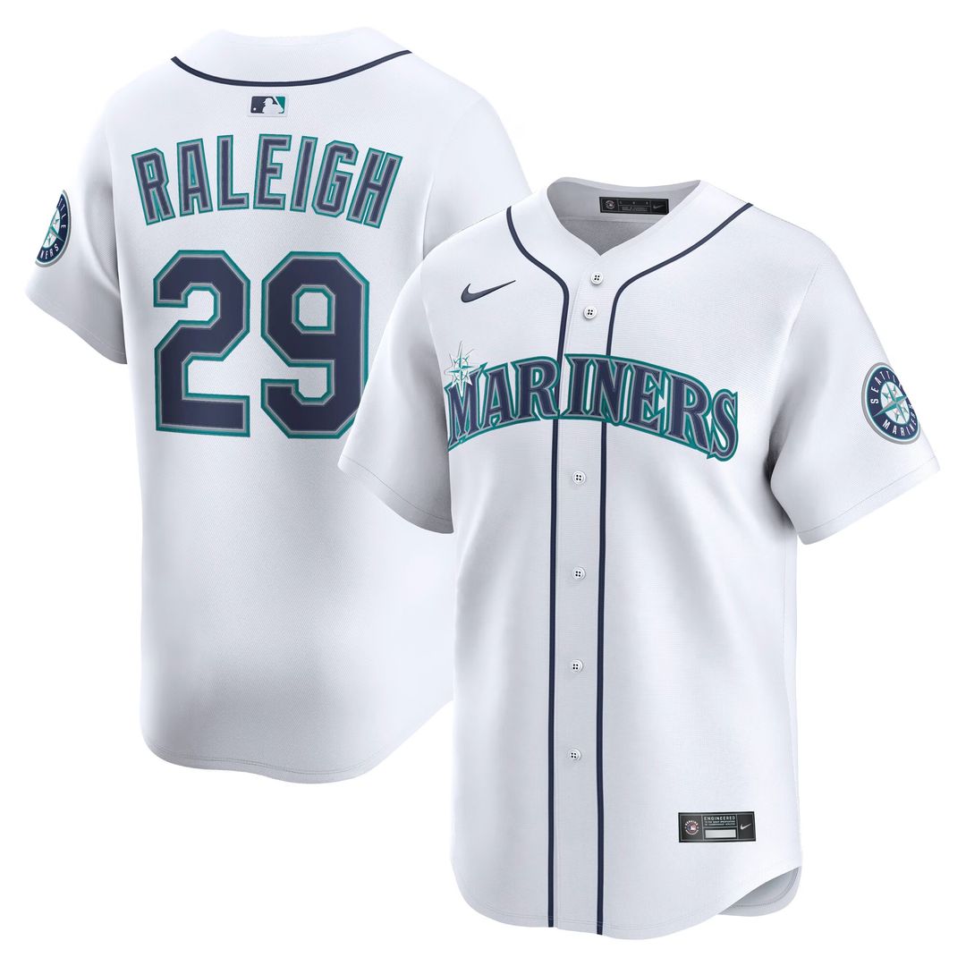 Cal Raleigh Seattle Mariners Nike Home Player Limited Jersey - White