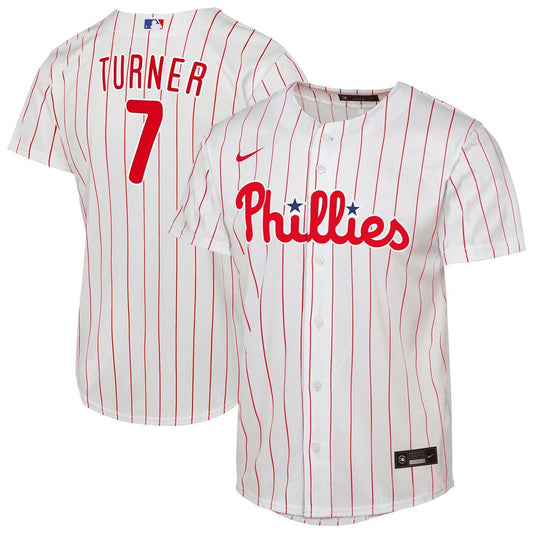 Trea Turner Philadelphia Phillies Nike Youth Home Player Replica Jersey - White