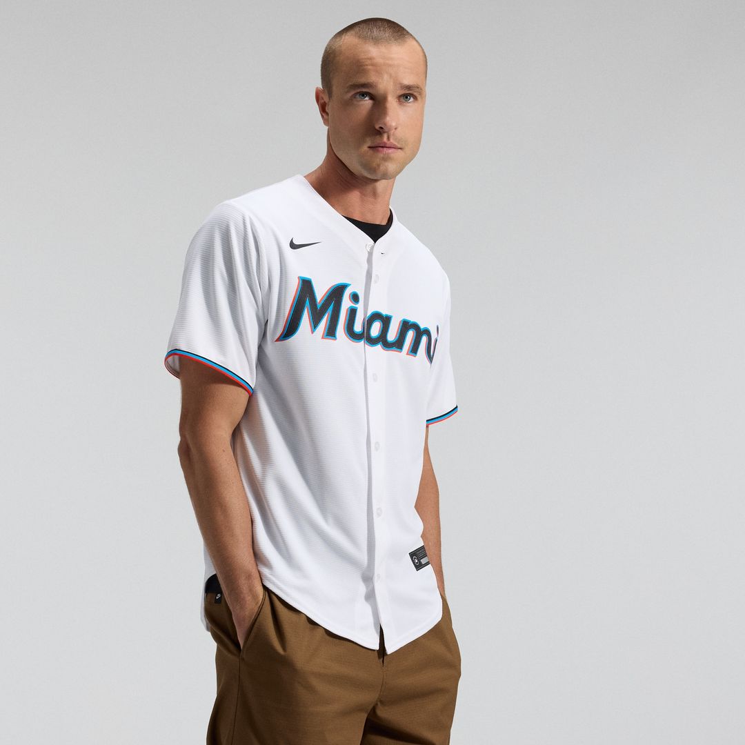 Miami Marlins Nike Home Team Replica Jersey - White
