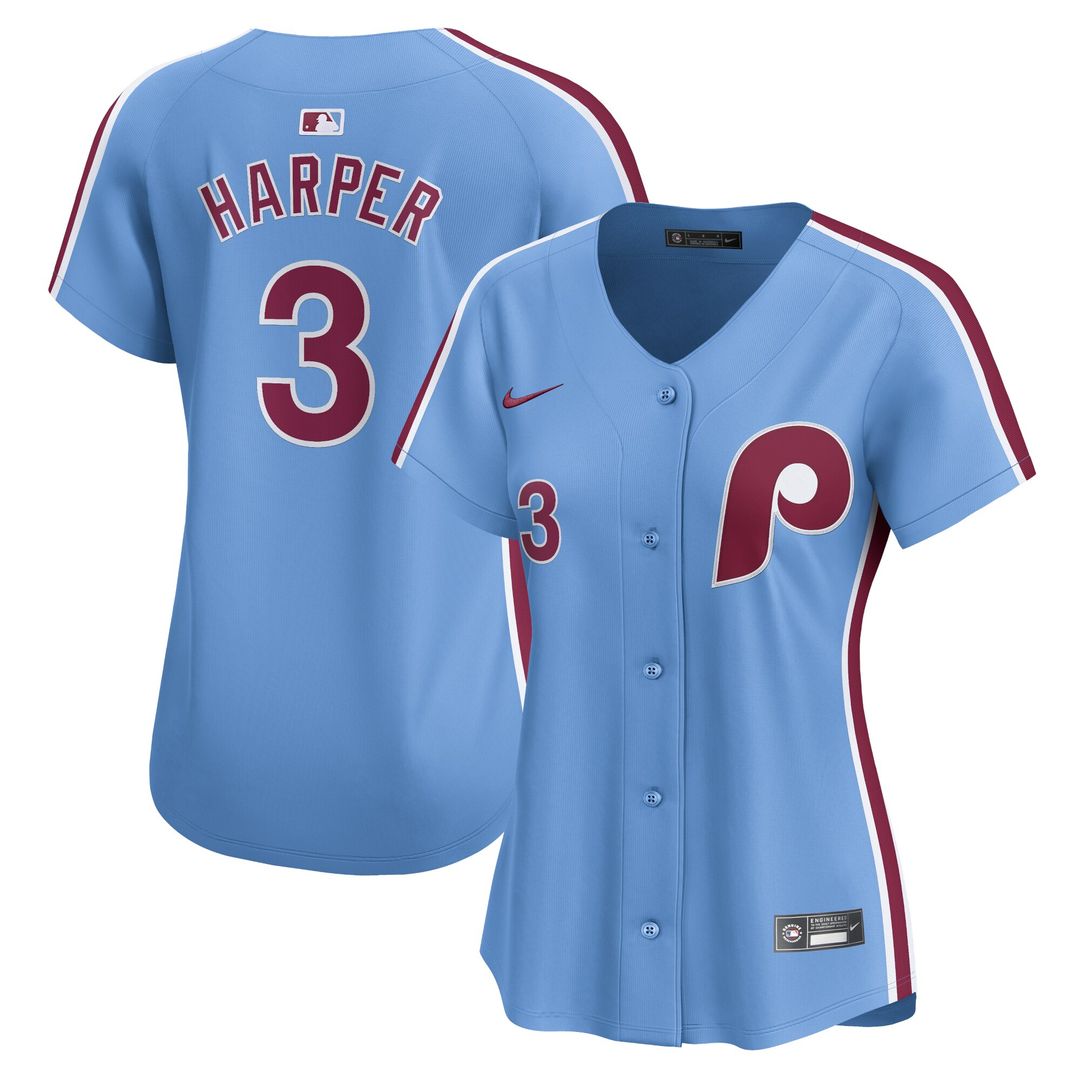 Bryce Harper Philadelphia Phillies Nike Women's Alternate Player Limited Jersey - Light Blue