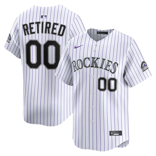 Colorado Rockies Nike Home Limited Pick - A - Player Retired Roster Jersey - White