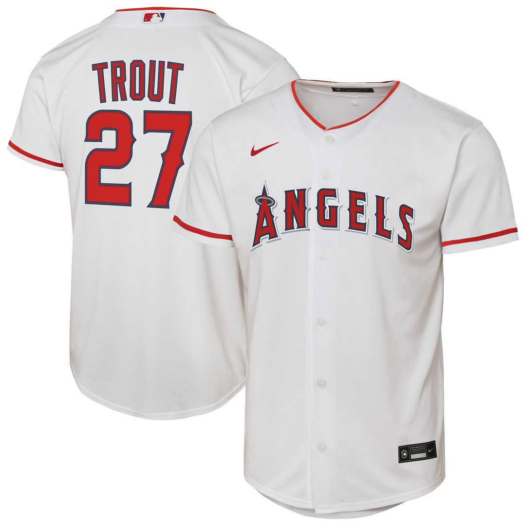 Mike Trout Los Angeles Angels Nike Youth Home Player Replica Jersey - White