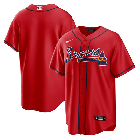 Atlanta Braves Nike Alternate Team Replica Jersey - Red