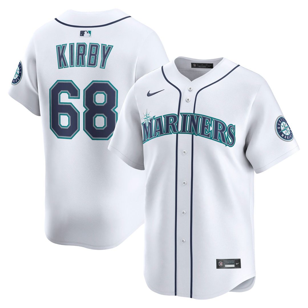 George Kirby Seattle Mariners Nike Home Player Limited Jersey - White