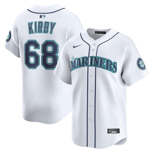 George Kirby Seattle Mariners Nike Home Player Limited Jersey - White