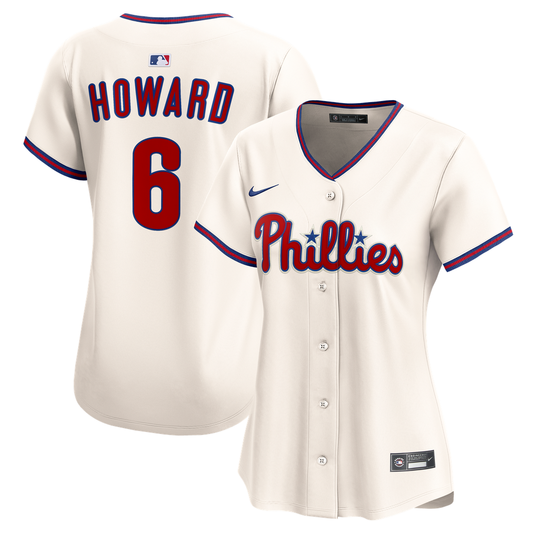 Ryan Howard Philadelphia Phillies Nike Women's Alternate 2 Limited Jersey - Cream