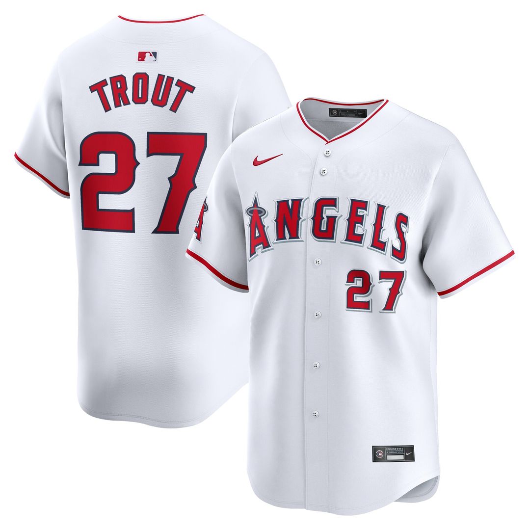 Mike Trout Los Angeles Angels Nike Youth Home Player Limited Jersey - White