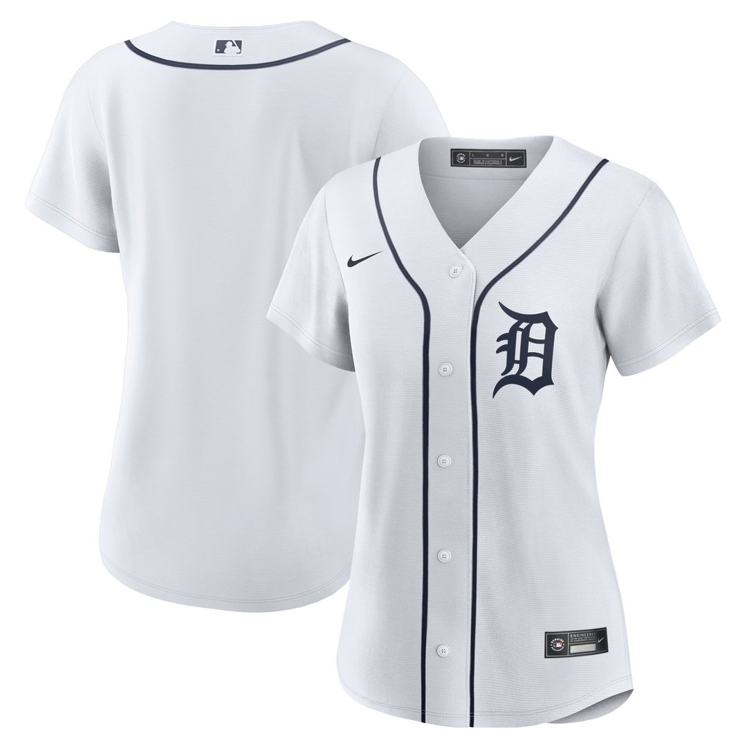Detroit Tigers Nike Women's Home Team Replica Jersey - White