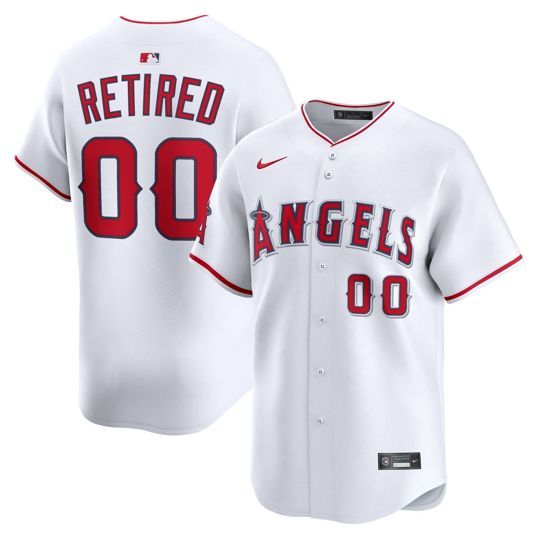 Los Angeles Angels Nike Home Limited Pick - A - Player Retired Roster Jersey - White