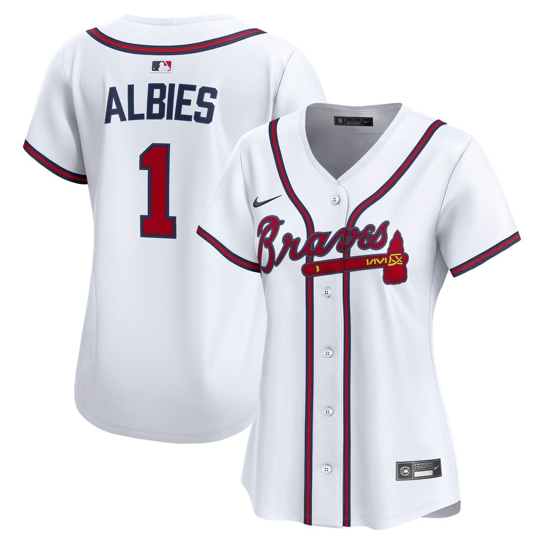 Ozzie Albies Atlanta Braves Nike Women's Home Player Limited Jersey - White