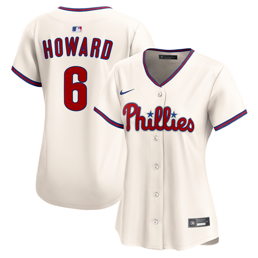 Ryan Howard Philadelphia Phillies Nike Women's Alternate 2 Limited Jersey - Cream