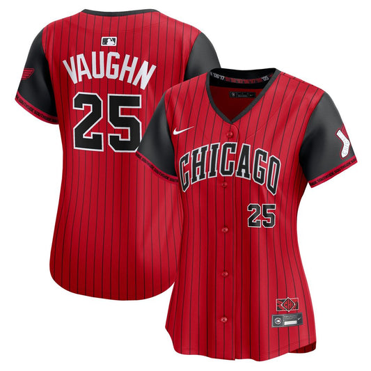 Andrew Vaughn Chicago White Sox Nike Women's 2025 City Connect Player Limited Jersey - Red/Black