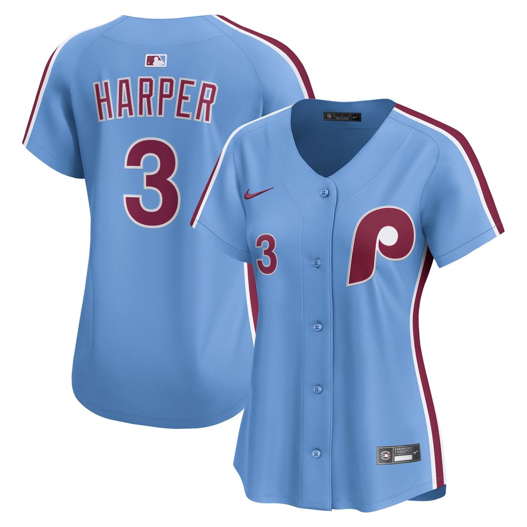 Bryce Harper Philadelphia Phillies Nike Women's Alternate Player Limited Jersey - Light Blue