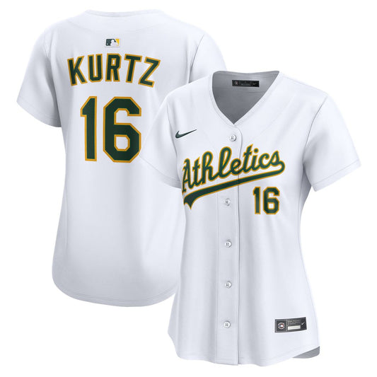Nick Kurtz Athletics Nike Women's Home Player Limited Jersey - White