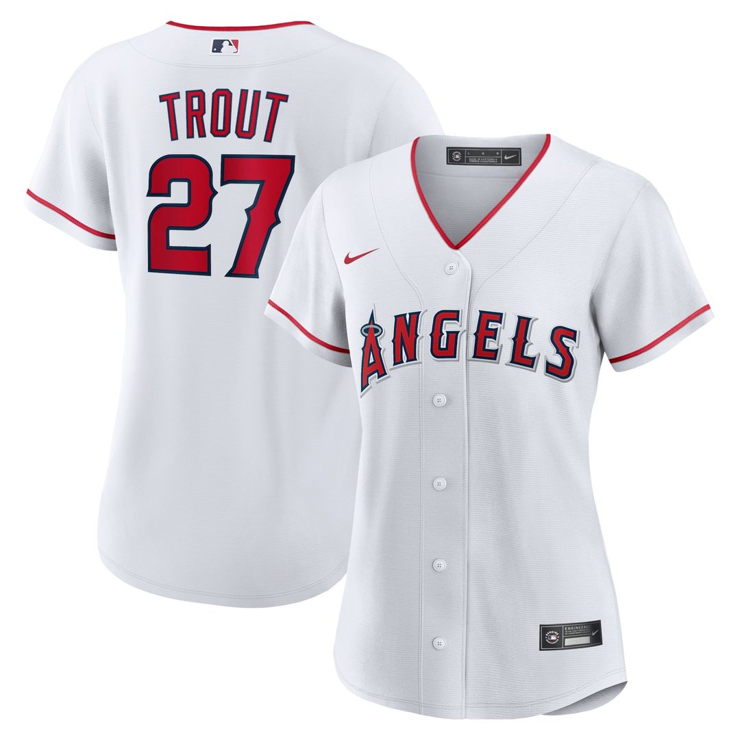 Mike Trout Los Angeles Angels Nike Women's Home Player Replica Jersey - White