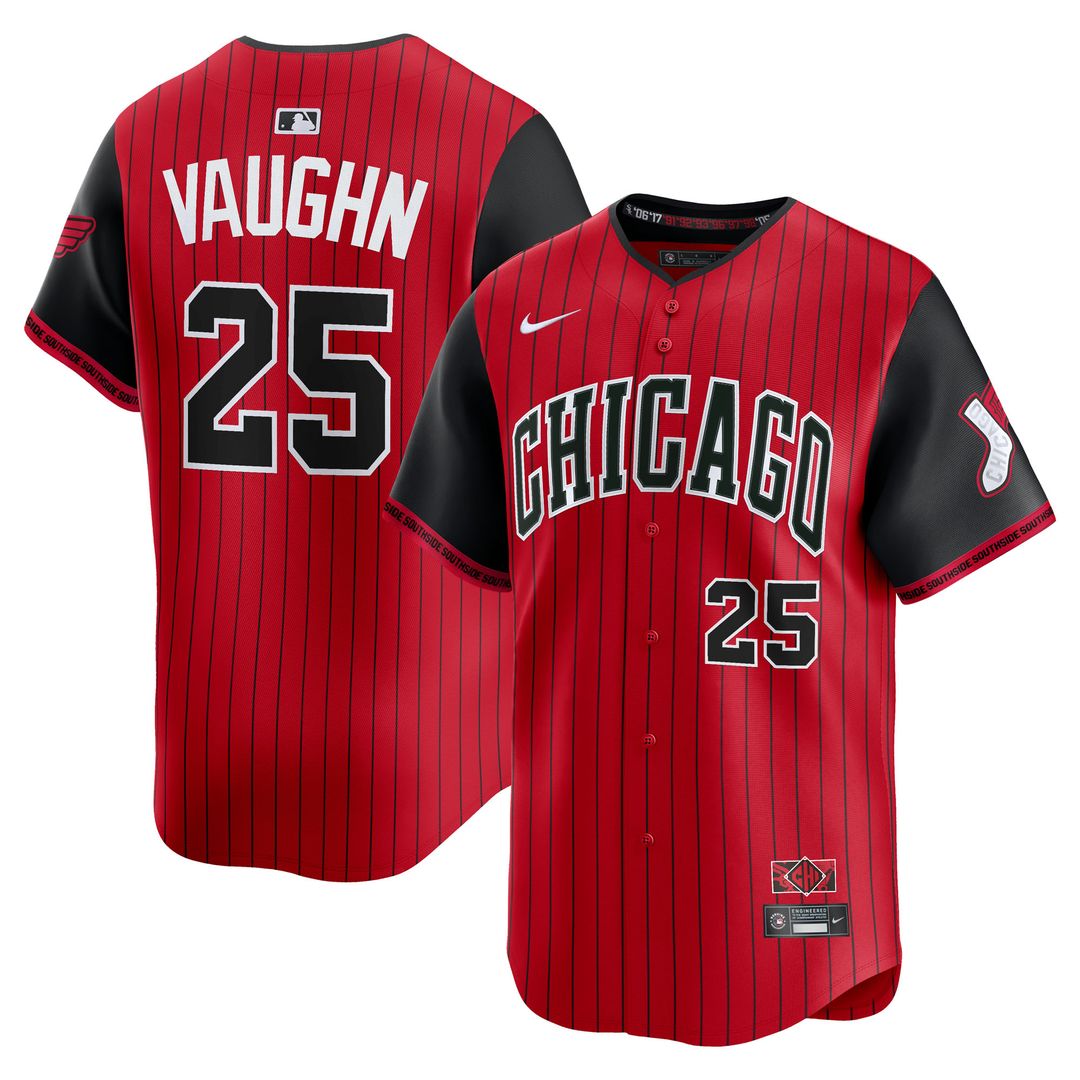 Andrew Vaughn Chicago White Sox Nike 2025 City Connect Player Limited Jersey - Red/Black