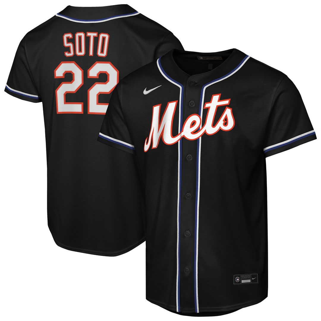 Juan Soto New York Mets Nike Youth Fashion Player Replica Jersey - Black