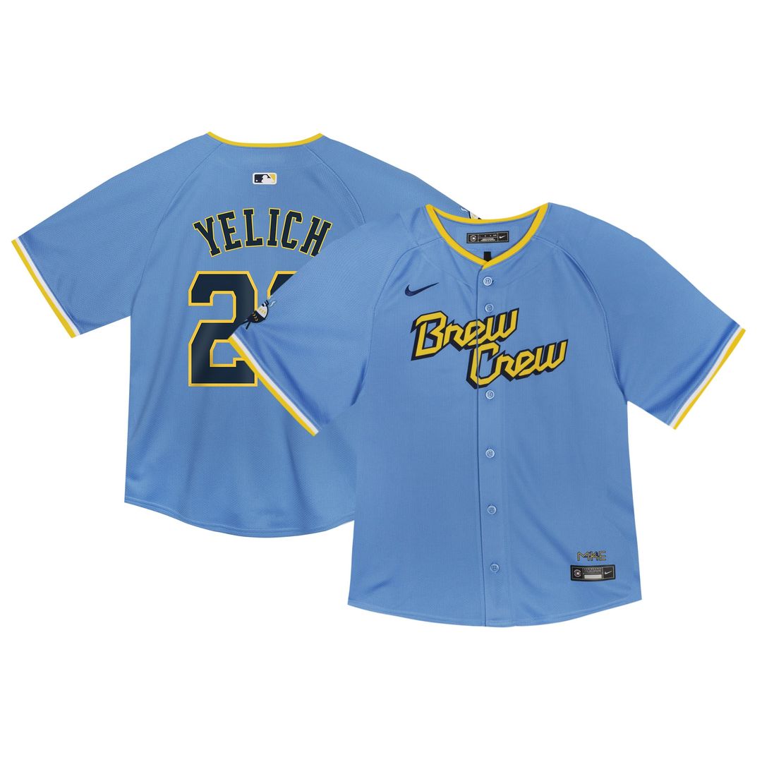 Christian Yelich Milwaukee Brewers Nike Toddler City Connect Player Limited Jersey - Powder Blue
