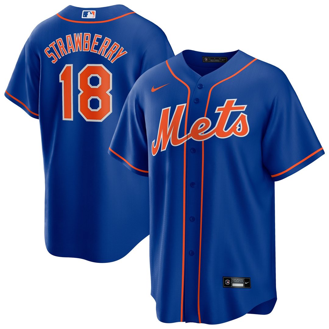 Darryl Strawberry New York Mets Nike Alternate Player Replica Jersey - Royal