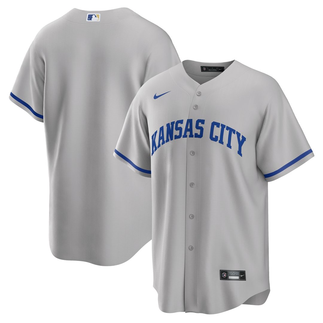 Kansas City Royals Nike Road Team Replica Jersey - Gray