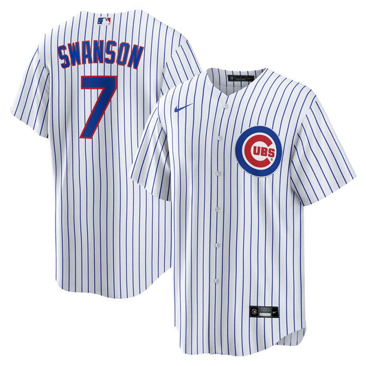 Dansby Swanson Chicago Cubs Nike Player Replica Jersey - White
