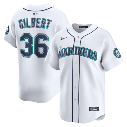 Logan Gilbert Seattle Mariners Nike Home Player Limited Jersey - White