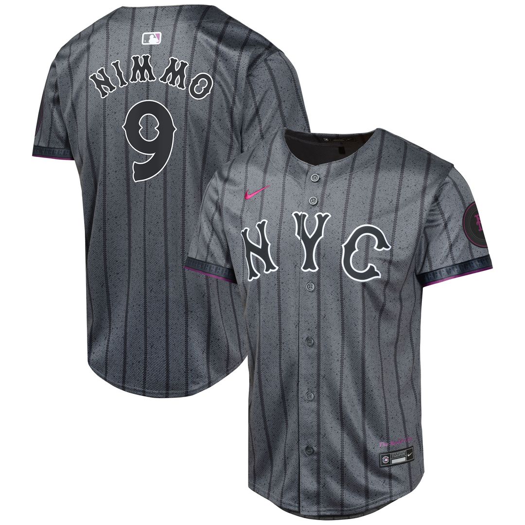Brandon Nimmo New York Mets Nike Youth 2024 City Connect Player Limited Jersey - Graphite