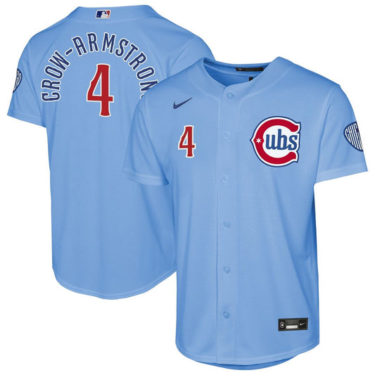 Pete Crow - Armstrong Chicago Cubs Nike Youth Alternate 2 Stadium Jersey - Light Blue