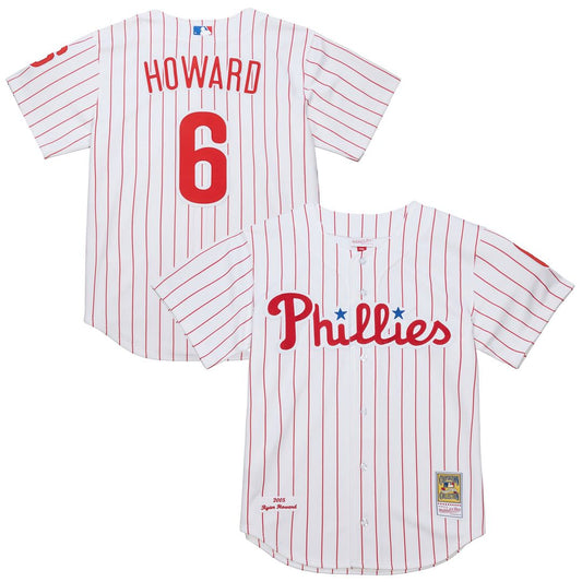Ryan Howard Philadelphia Phillies Mitchell & Ness Cooperstown Collection Authentic Jersey - White