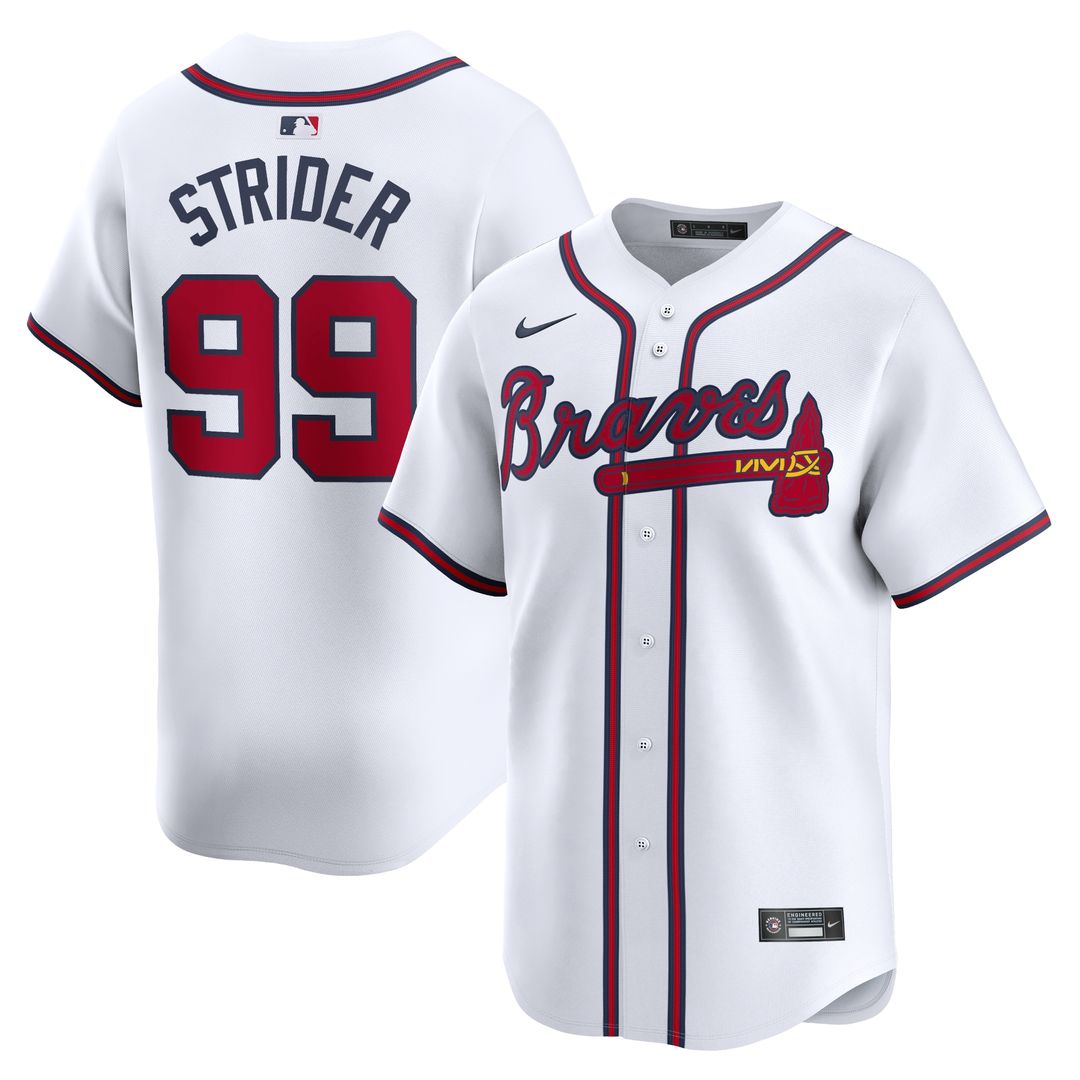 Spencer Strider Atlanta Braves Nike Home Player Limited Jersey - White