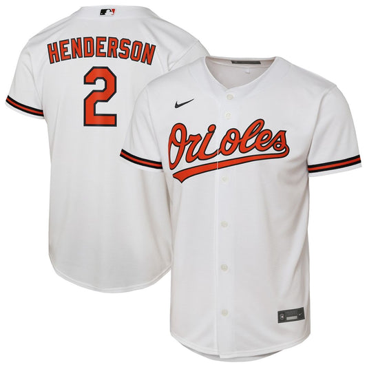 Gunnar Henderson Baltimore Orioles Nike Youth Home Player Replica Jersey - White