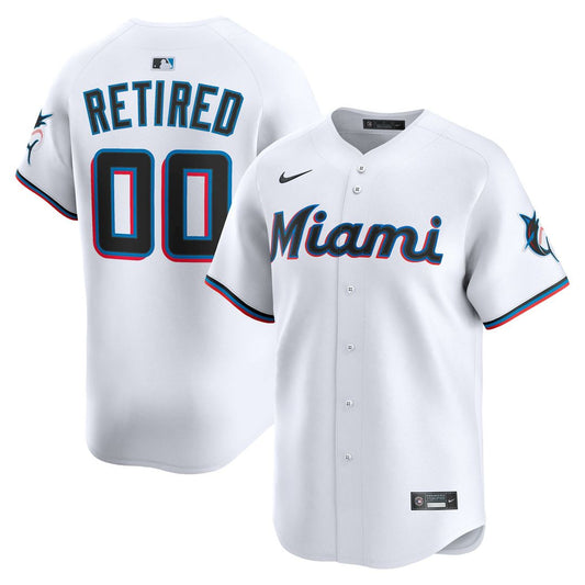 Miami Marlins Nike Home Limited Pick - A - Player Retired Roster Jersey - White