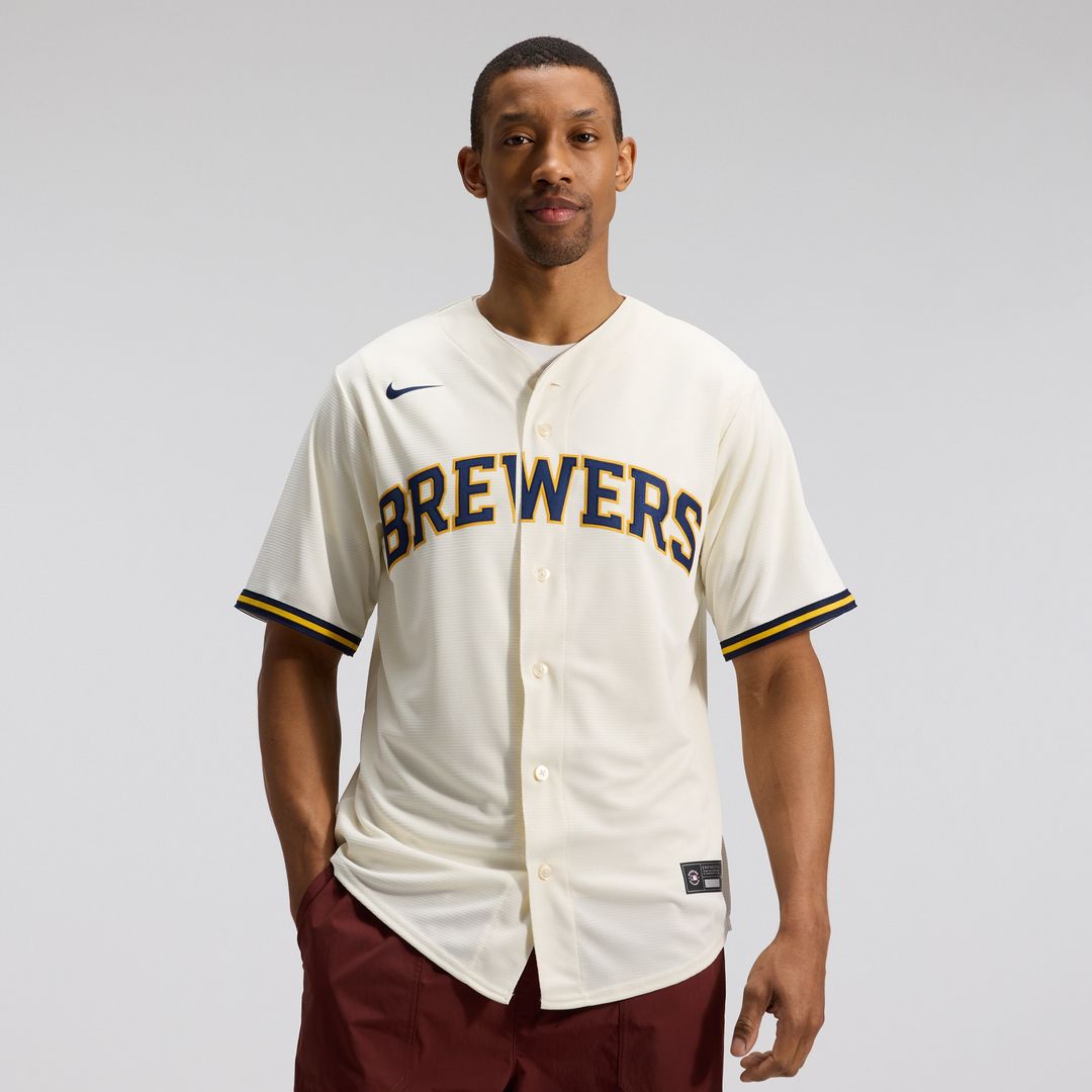 Milwaukee Brewers Nike Home Team Replica Jersey - Cream